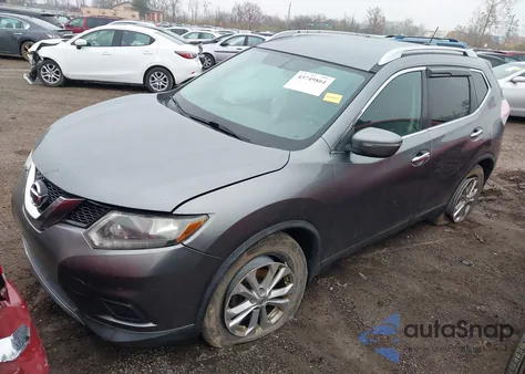 2015 Nissan Rogue Sv z USA, uszkodzony, nr VIN KNMAT2MV7FP514506